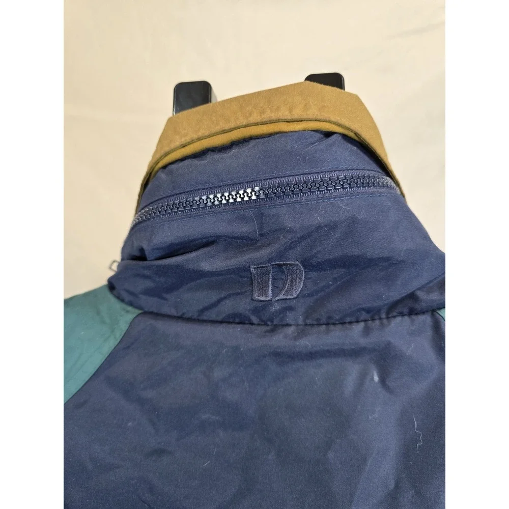vintage 1996 AT&T Hriso nylon windbreaker jacket in a navy blue and teal...